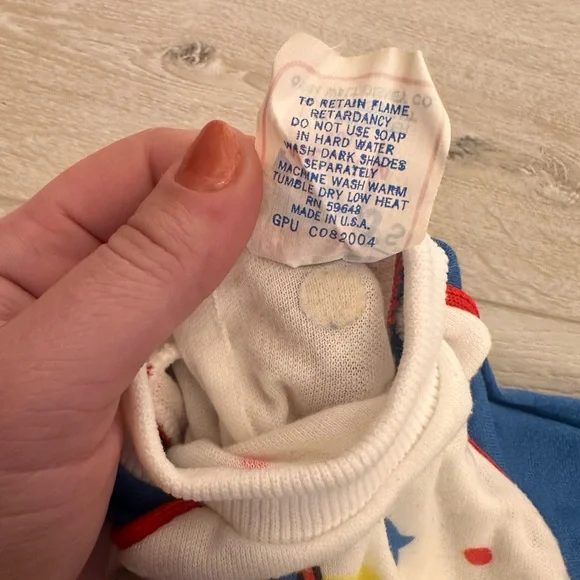 VINTAGE 1984 Disney Babies x Playskool Mickey Mouse Sleeper Sz Medium (3-6M) - Picture 4 of 5